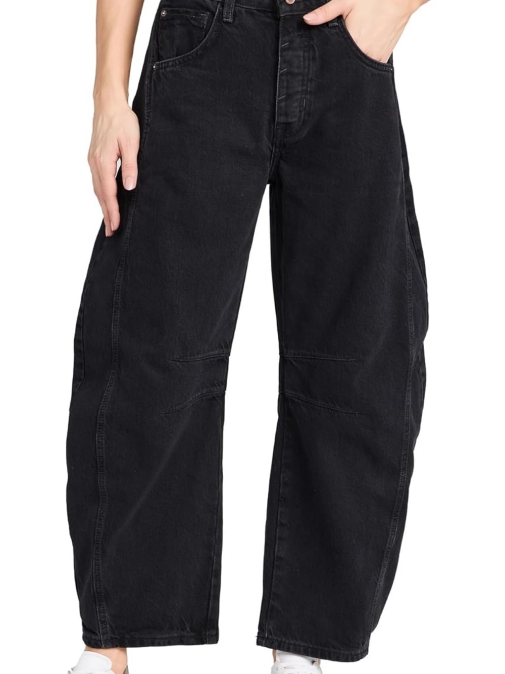 We The Free Good Luck Mid-Rise Barrel Jeans